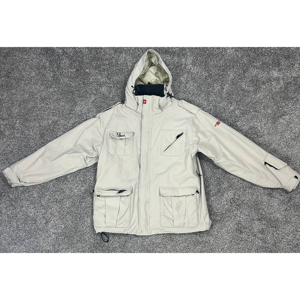 Mens Quicksilver Snowboarding Coat Size Large Neutral Color . Series X